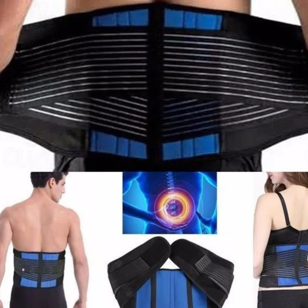 New Upgrade High Comfort Adjustable Neoprene Waist Support Double Pull Lumbar Support Brace Low In Back Belt Brace Pain Relief Band Waist