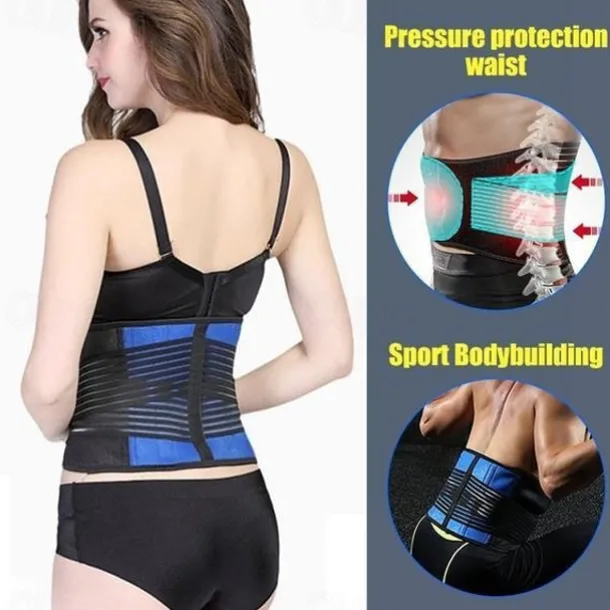 New Upgrade High Comfort Adjustable Neoprene Waist Support Double Pull Lumbar Support Brace Low In Back Belt Brace Pain Relief Band Waist
