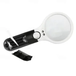 New Upgrade 3X 45X Handheld Magnifier 3 LED Light Reading Magnifying Glass Jewelry Repair Tool Jewellery Loupe