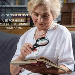 New Upgrade 3X 45X Handheld Magnifier 3 LED Light Reading Magnifying Glass Jewelry Repair Tool Jewellery Loupe