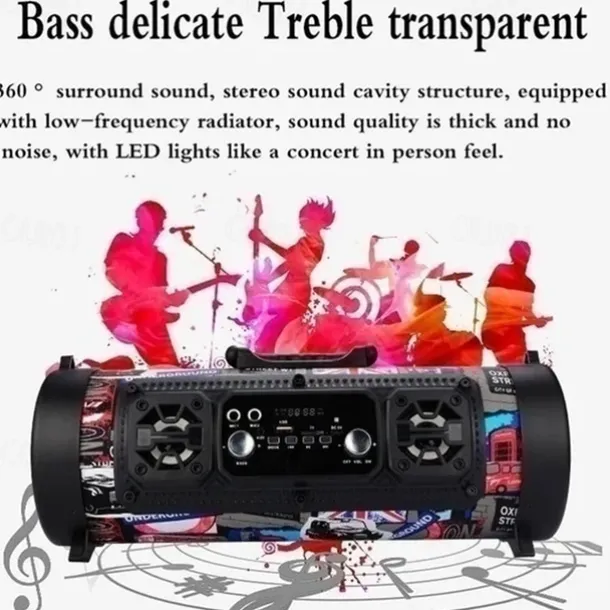 New USB /AUX/ TF Card Phone PC Subwoofer Speakerphone Wireless Bluetooth Portable Speaker Surround Stereo Outdoor Speaker