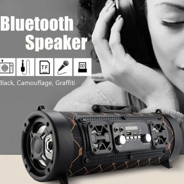 New USB /AUX/ TF Card Phone PC Subwoofer Speakerphone Wireless Bluetooth Portable Speaker Surround Stereo Outdoor Speaker