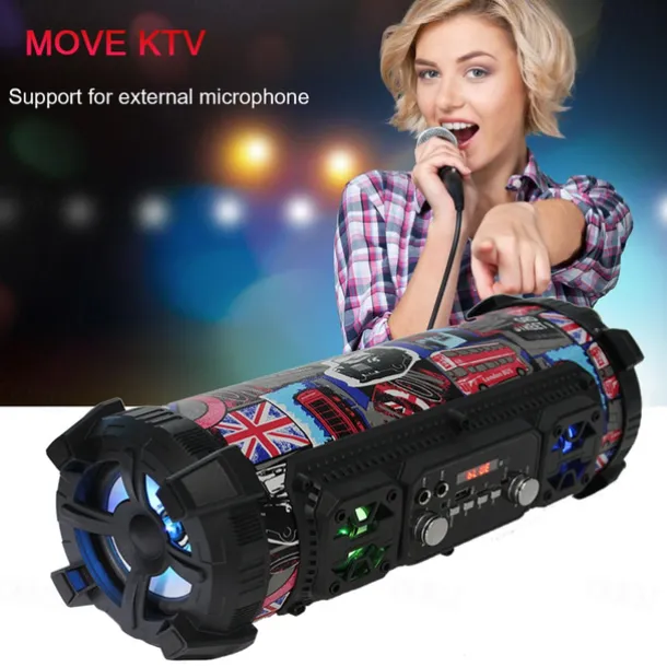 New USB /AUX/ TF Card Phone PC Subwoofer Speakerphone Wireless Bluetooth Portable Speaker Surround Stereo Outdoor Speaker