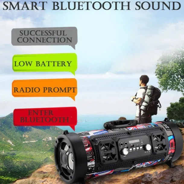 New USB /AUX/ TF Card Phone PC Subwoofer Speakerphone Wireless Bluetooth Portable Speaker Surround Stereo Outdoor Speaker