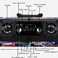 New USB /AUX/ TF Card Phone PC Subwoofer Speakerphone Wireless Bluetooth Portable Speaker Surround Stereo Outdoor Speaker