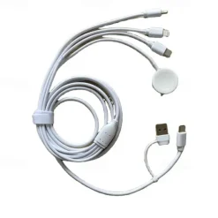 Newest 1.2m New Arrival 3 In 1 Mobile Phone Fast Charge Cable Customized Different Colors 4 in 1 watch & phone charger cable