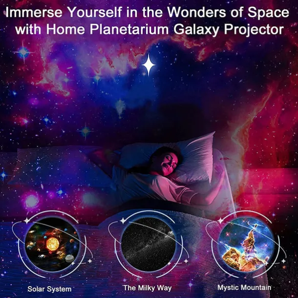 Night Light Galaxy Projector Starry Sky Projector Rotate Planetarium Lamp For Kids Bedroom Valentines Day Gift Wedding Deco