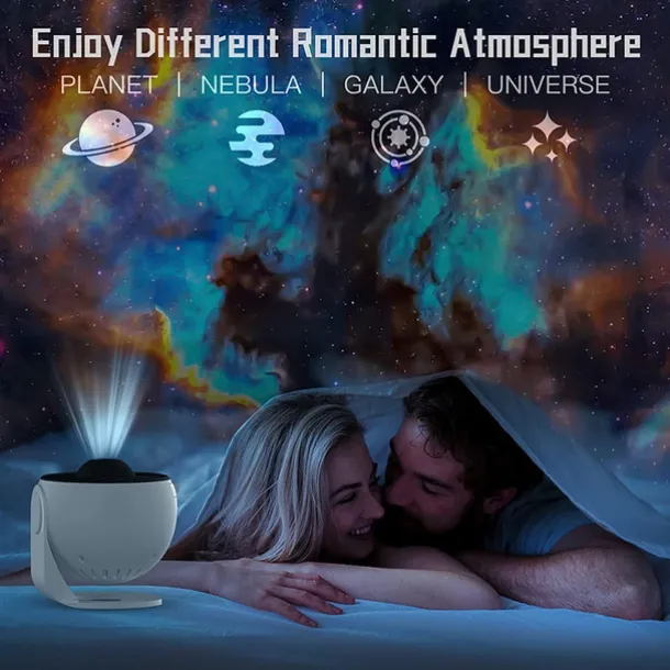 Night Light Galaxy Projector Starry Sky Projector Rotate Planetarium Lamp For Kids Bedroom Valentines Day Gift Wedding Deco