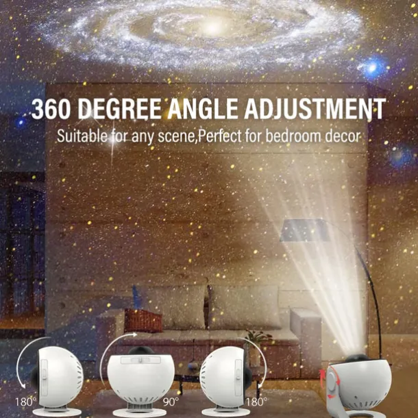 Night Light Galaxy Projector Starry Sky Projector Rotate Planetarium Lamp For Kids Bedroom Valentines Day Gift Wedding Deco
