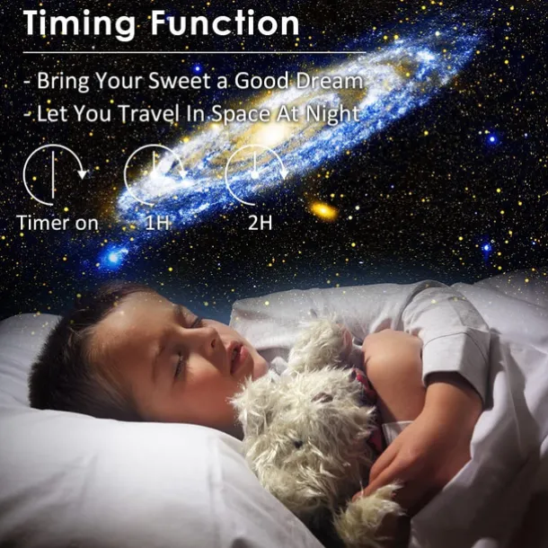 Night Light Galaxy Projector Starry Sky Projector Rotate Planetarium Lamp For Kids Bedroom Valentines Day Gift Wedding Deco