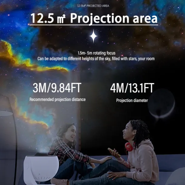 Night Light Galaxy Projector Starry Sky Projector Rotate Planetarium Lamp For Kids Bedroom Valentines Day Gift Wedding Deco