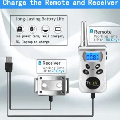 No Shock Dog Collar Vibration Collar for Small Medium Dogs Vibrating Dog Collar 1600Ft Remote Control IP67 Waterproof