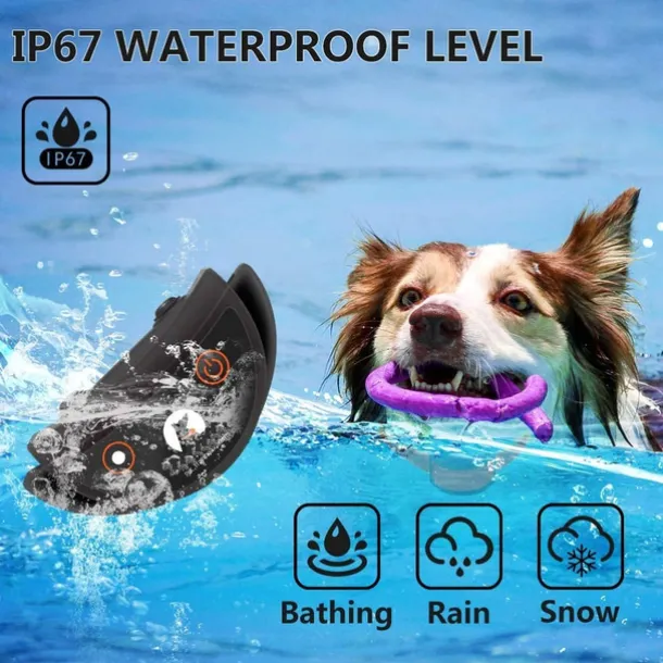 No Shock Pet Dog Training Collar No Prongs Waterproof Humane Sound Vibration Collar Rechargeable Up to 1600Ft Remote Range