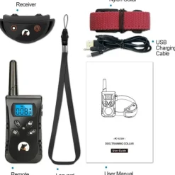 No Shock Pet Dog Training Collar No Prongs Waterproof Humane Sound Vibration Collar Rechargeable Up to 1600Ft Remote Range