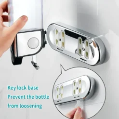 No-Drill Wall Mounted soap Dispenser for Bathroom and Kitchen, Shampoo and Conditioner Dispenser Drill Free with Adhesive
