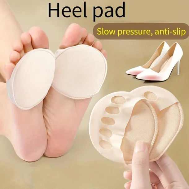 Non-Slip Metatarsal Pads – Soft Cushions for Forefoot Pain Relief, Breathable Pressure-Relief Pads for High Heels and Daily Comfort, Available in Beige and Black