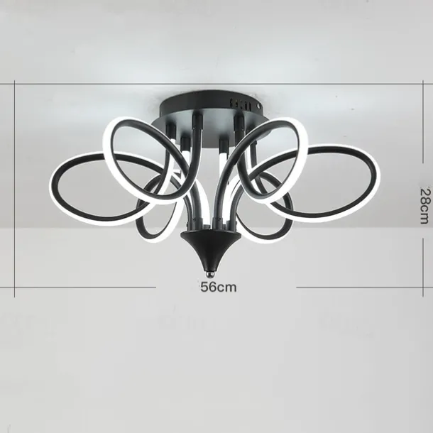 Nordic Style Ceiling Light Dimmable Lustre 6 Lights Chandelier Flower Design LED Ceiling Light Ceiling Lamp 220-240V