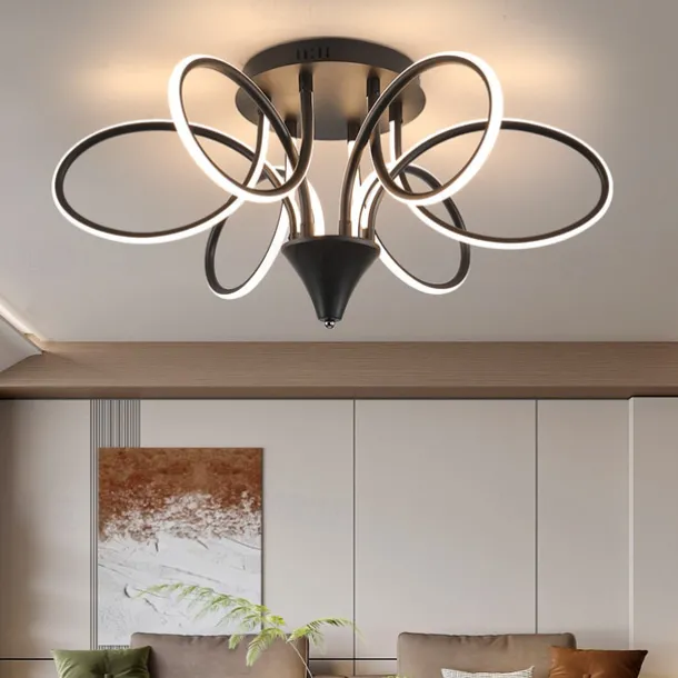 Nordic Style Ceiling Light Dimmable Lustre 6 Lights Chandelier Flower Design LED Ceiling Light Ceiling Lamp 220-240V