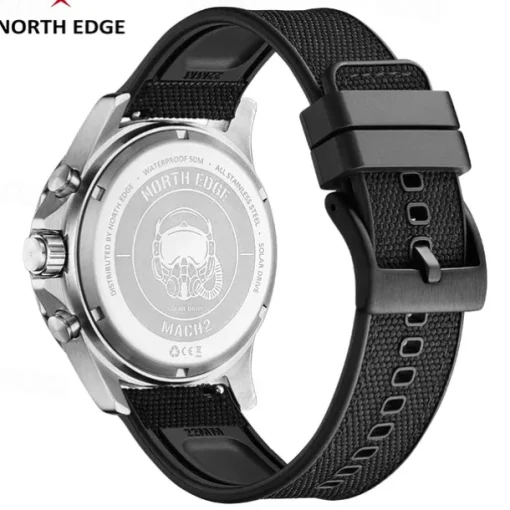 NORTH EDGE Men Quartz Watch Business Digital dial Luminous Waterproof Nylon Strap Watch