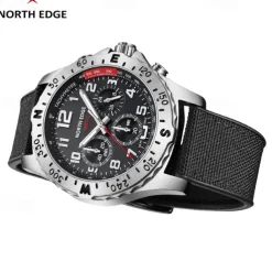 NORTH EDGE Men Quartz Watch Business Digital dial Luminous Waterproof Nylon Strap Watch