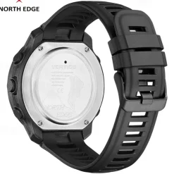 NORTH EDGE Men's Digital Watch Carbon Fiber Case For Man Sports Running Swimming WR50M Watch Altimeter Barometer Compass Thermometer Stopwatch Countdown Timer Pedometer Metronome