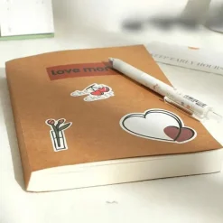 （Not Contain Stickers）Blank Notebook Super Thick Notebook Student High Value Practical Diary Notepad 256 Pages, Back to School Gift