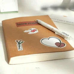 （Not Contain Stickers）Blank Notebook Super Thick Notebook Student High Value Practical Diary Notepad 256 Pages, Back to School Gift