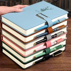 Notebook Super Thick College Students A5 Leather Business Notepad Thick Retro Simple Diary Creative Wholesale, Back to School Gift (Excluding Pens)