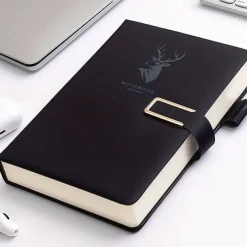 Notebook Super Thick College Students A5 Leather Business Notepad Thick Retro Simple Diary Creative Wholesale, Back to School Gift (Excluding Pens)