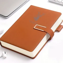 Notebook Super Thick College Students A5 Leather Business Notepad Thick Retro Simple Diary Creative Wholesale, Back to School Gift (Excluding Pens)