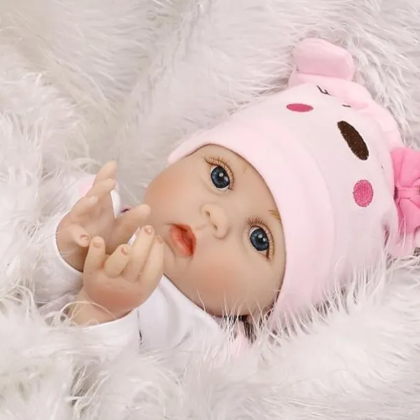 NPKCOLLECTION 22 inch Reborn Doll Baby & Toddler Toy Baby Girl Reborn Baby Doll Newborn lifelike Lovely Parent-Child Interaction Hand Applied Eyelashes with Clothes and Accessories for Girls