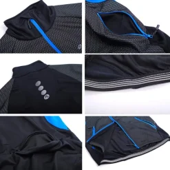 Nuckily Men's Cycling Jacket with Pants Fleece Jacket Winter Thermal Warm Windproof 3D Pad Breathable Bike Windbreaker Clothing Suit Mountain Bike MTB Road Bike Cycling Green Red Blue Bike Wear