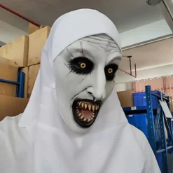 Nun Mask Nun Scary Latex Mask Halloween Party Scary Full Head Costume Mask Easy Halloween Costumes