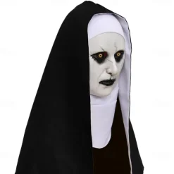 Nun Mask Nun Scary Latex Mask Halloween Party Scary Full Head Costume Mask Easy Halloween Costumes