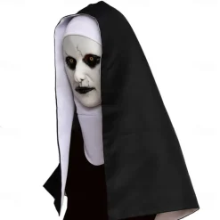 Nun Mask Nun Scary Latex Mask Halloween Party Scary Full Head Costume Mask Easy Halloween Costumes