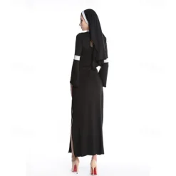 Nun Priest Couples Cosplay Costume Couples' Costumes Adults' Men's Women's Cosplay Sexy Costume Carnival Masquerade Easy Carnival Costume