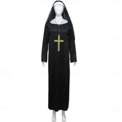 Nun Priest Couples Halloween Group Family Costumes Adults' Men's Women's Cosplay Party Masquerade Easy Carnival Costume