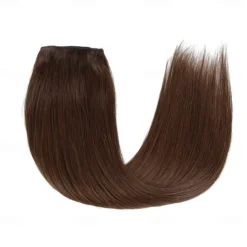 Nvisible Wire Hair Extensions Real Human Hair 20 Inch-50G 22Inch-80G 4# Brown Transparent Fish Line Clip-Ins Hair Piece Human Hair Extensions For Women