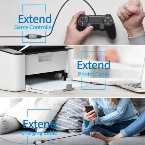 Nylon Braided USB 3.0 Male To Female High-speed Transmission Data Cable Computer Hard Drive Camera Printer Extension Cable