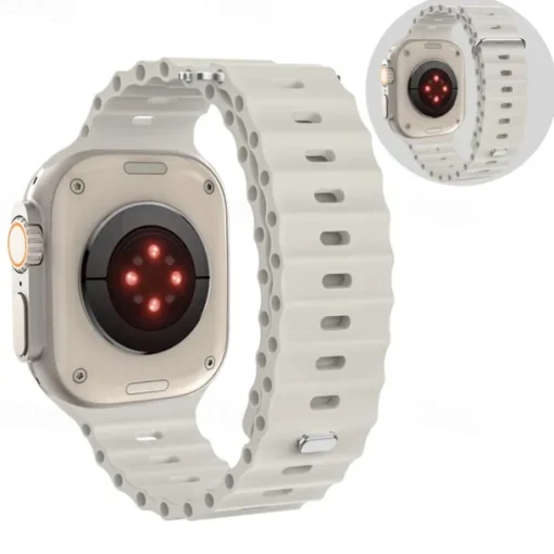 Ocean Band Compatible with Apple Watch band 38mm 40mm 41mm 42mm 44mm 45mm 49mm Waterproof Adjustable Women Men Silicone Strap Replacement Wristband for iwatch Series Ultra 8 7 6 5 4 3 2 1 SE