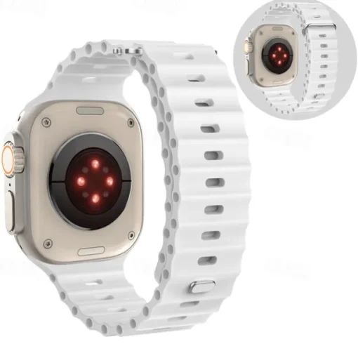 Ocean Band Compatible with Apple Watch band 38mm 40mm 41mm 42mm 44mm 45mm 49mm Waterproof Adjustable Women Men Silicone Strap Replacement Wristband for iwatch Series Ultra 8 7 6 5 4 3 2 1 SE