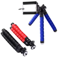 Octopus Leg Style Tripod Flexible Portable Adjustable Slip Resistant Phone Holder Mini Support with Clip for Desk Selfies Vlogging Live Streaming Compatible with Cellphone Smartphone Accessory