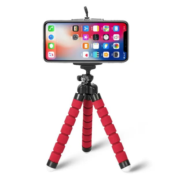 Octopus Leg Style Tripod Flexible Portable Adjustable Slip Resistant Phone Holder Mini Support with Clip for Desk Selfies Vlogging Live Streaming Compatible with Cellphone Smartphone Accessory