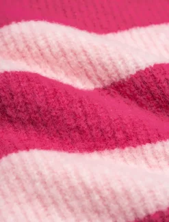 Off Shoulder Ribbed Knit Wool Blend Fall / Winter Causal Rose Red Sweater