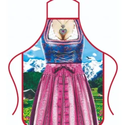 Oktoberfest Apron Dirndl Lederhosen Oktoberfest / Beer Bavarian Bavarian Couple Bavarian Munich Wiesn Wiesn Women's Traditional Style Cloth Apron