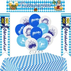 Oktoberfest Balloon Set Oktoberfest Scene Decoration Arrangement 12 Inch Latex Beer Party Balloons
