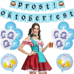 Oktoberfest Balloon Set Oktoberfest Scene Decoration Arrangement 12 Inch Latex Beer Party Balloons