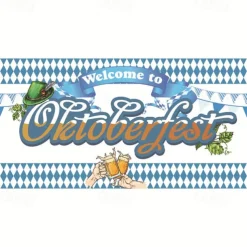 Oktoberfest Banner Hanging Flag Door Curtain Beer Theme Couplet Background Cloth Festival Hanging Cloth