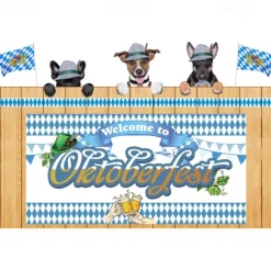 Oktoberfest Banner Hanging Flag Door Curtain Beer Theme Couplet Background Cloth Festival Hanging Cloth
