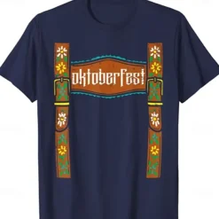 Oktoberfest Beer Bavarian T-shirt Lederhosen Anime 3D Graphic For Men's Adults' Oktoberfest Beer Masquerade 3D Print Vacation Casual Daily